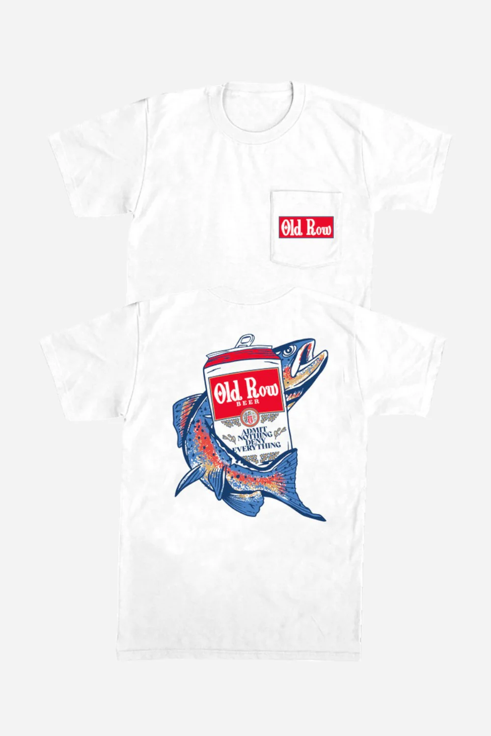 Old Row Outdoors Fishing Beer Can Pocket Tee