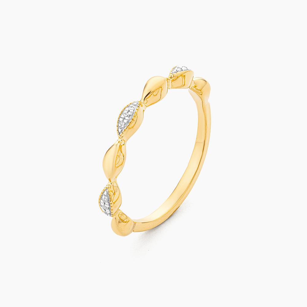 Ella Stein Oval Triple Stackable Ring Set in Gold - Size 5 - Image 5