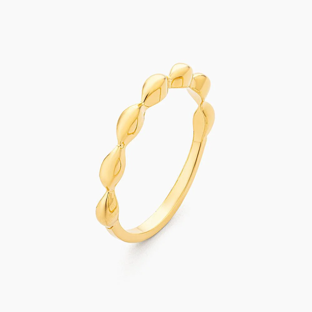 Ella Stein Oval Triple Stackable Ring Set in Gold - Size 5 - Image 6