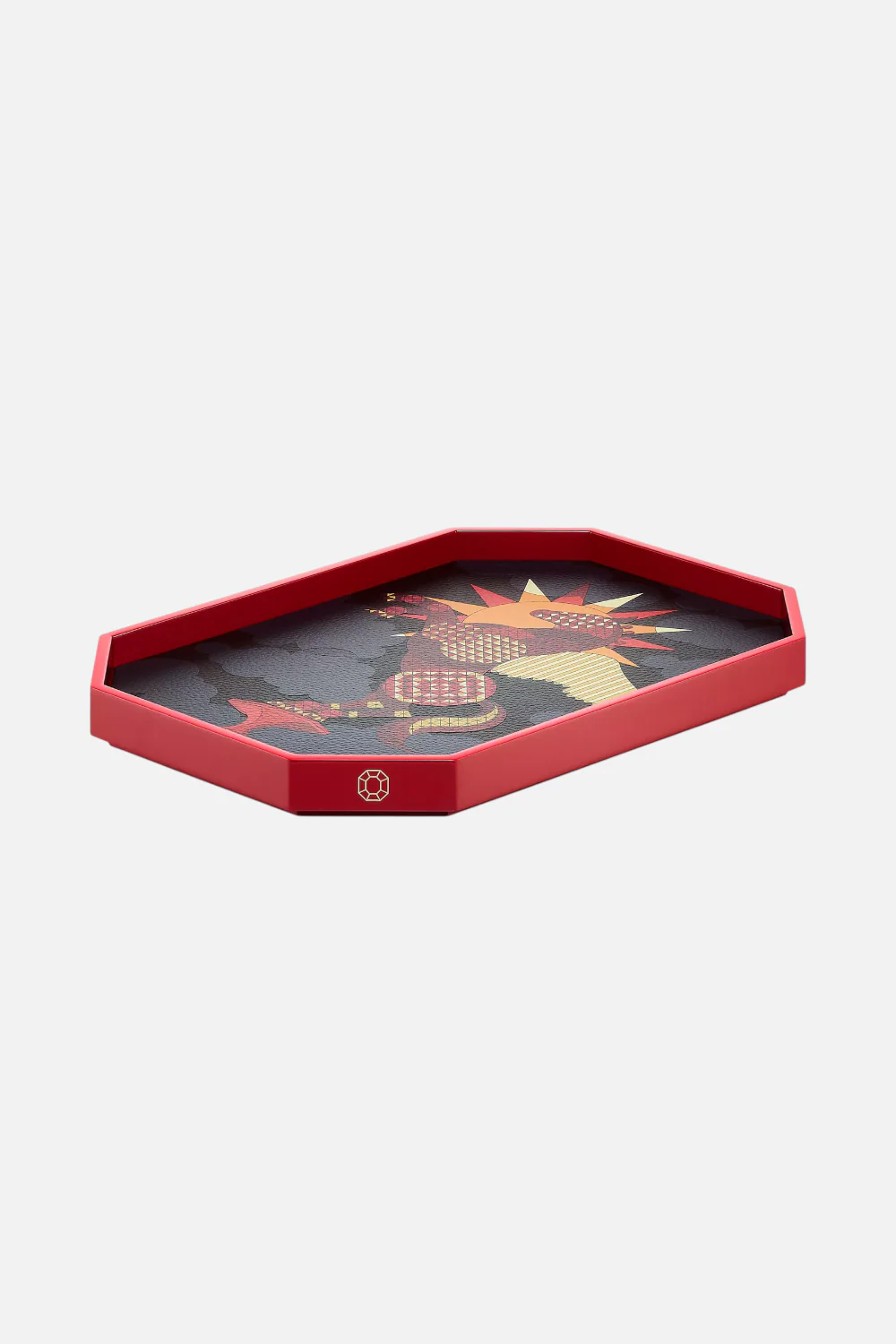 Baccarat Pegasus Octogone Tray in Red