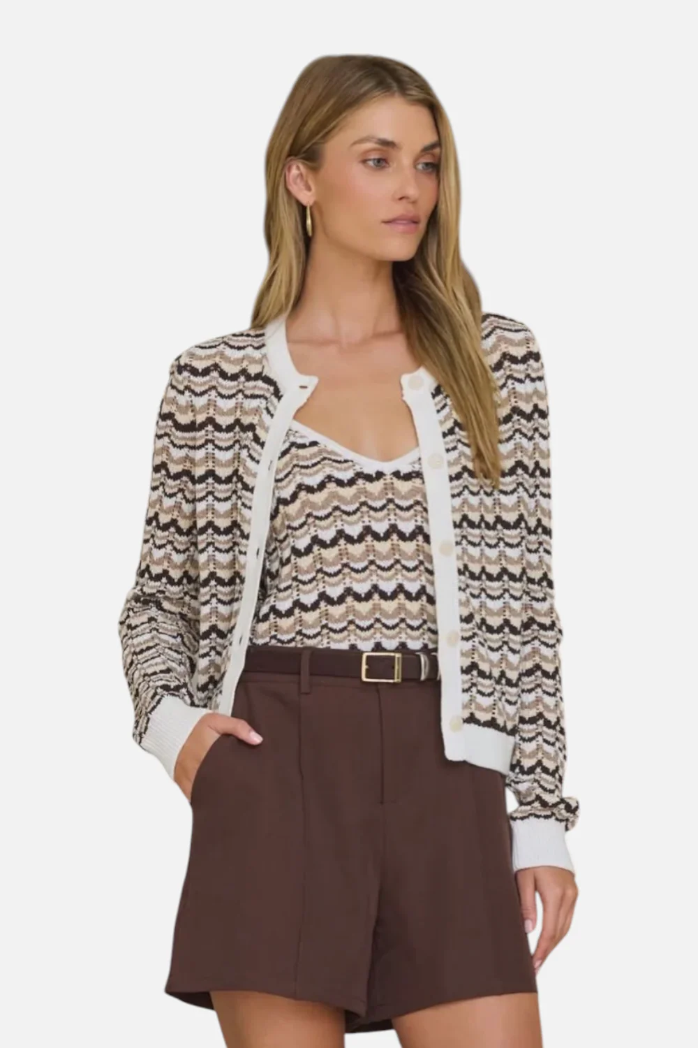 Stitches + Stripes Penny Cardi in Multi Combo - Image 2