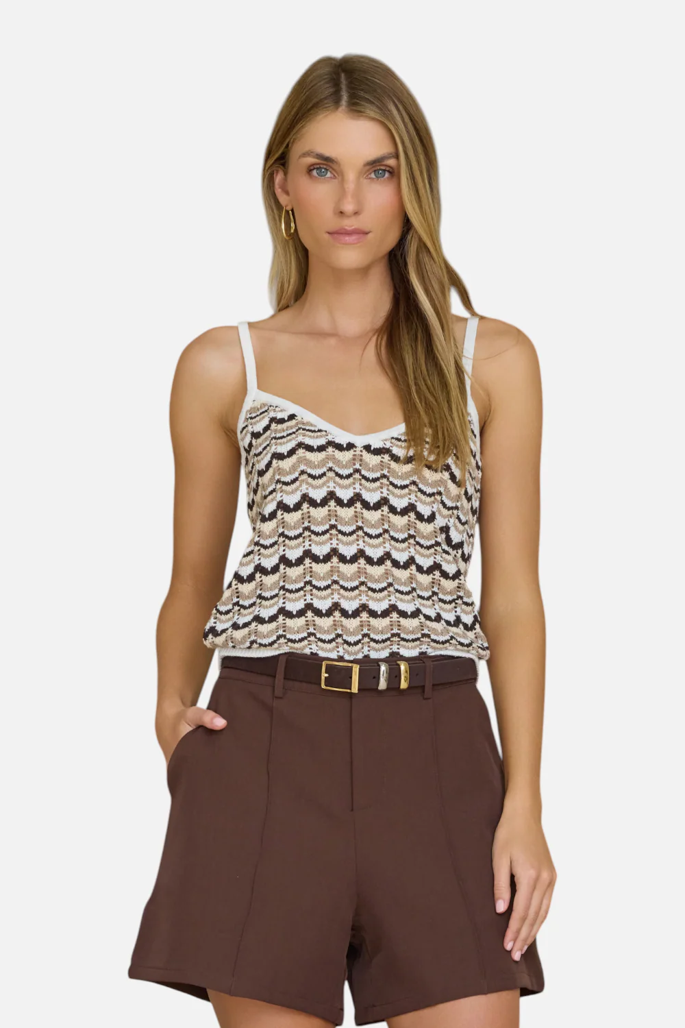 Stitches + Stripes Penny Tank in Multi Combo