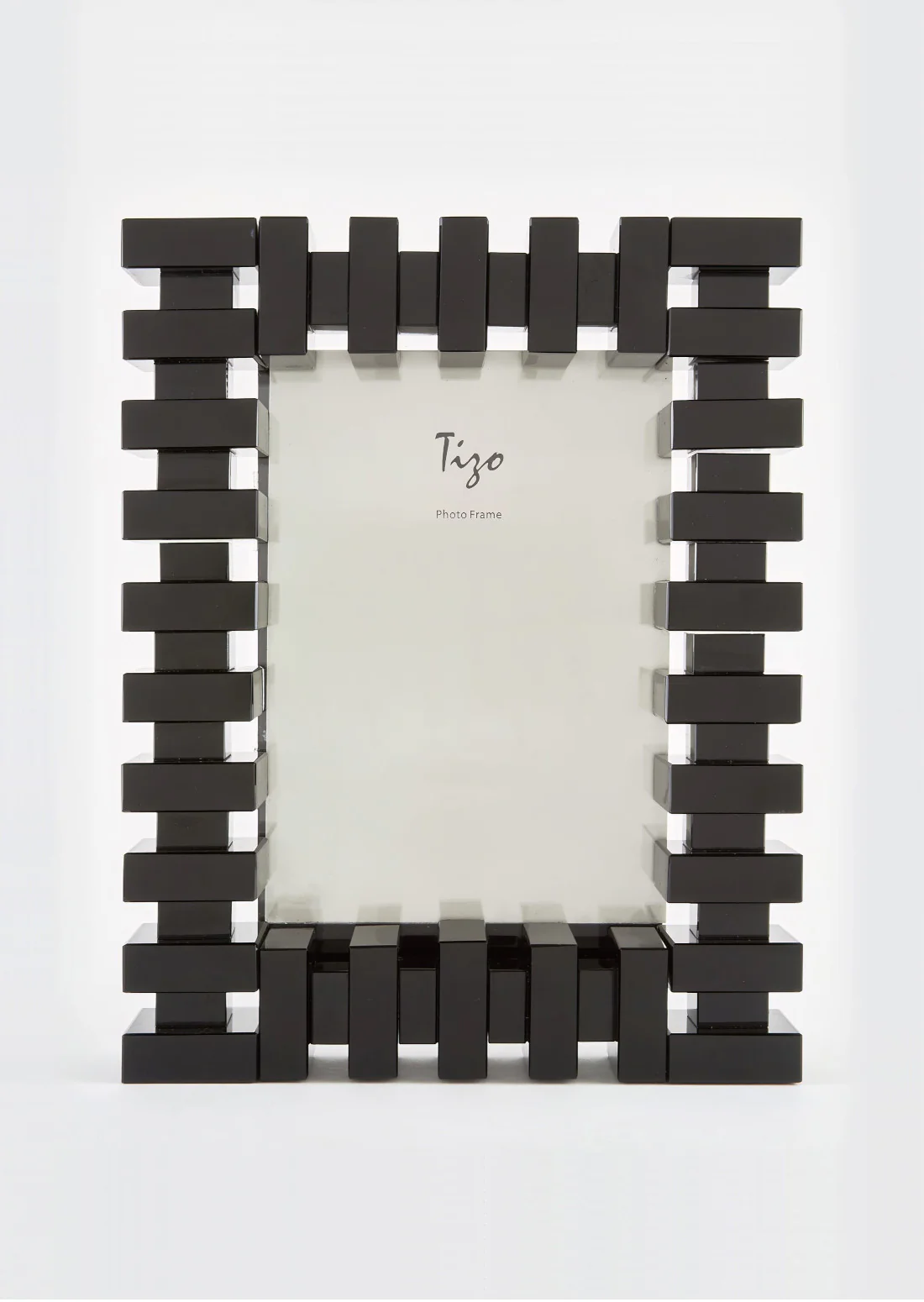 Tizo Black Crystal Glass Picture Frame, 5x7