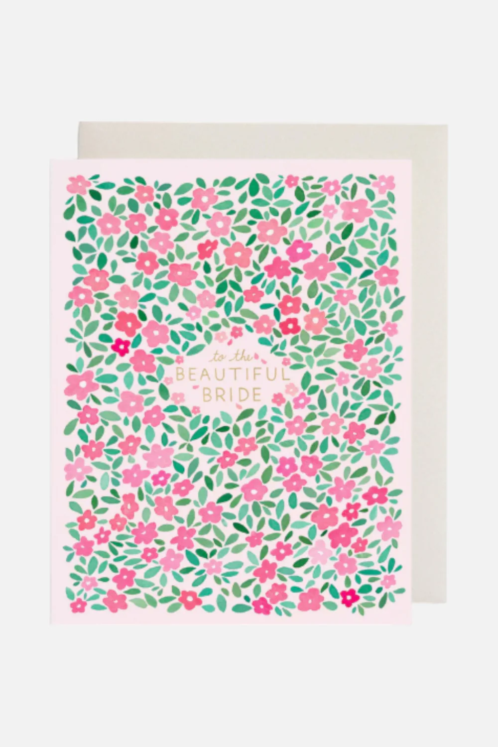 Pink Petals Bridal Card