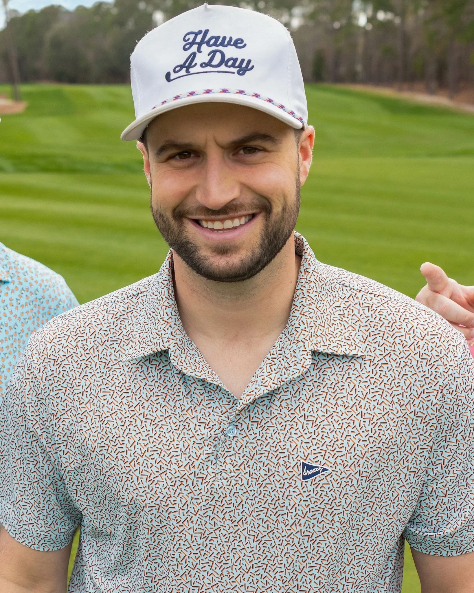 Breezy Golf The 90s Stripes Mint Polo Shirt - Image 4