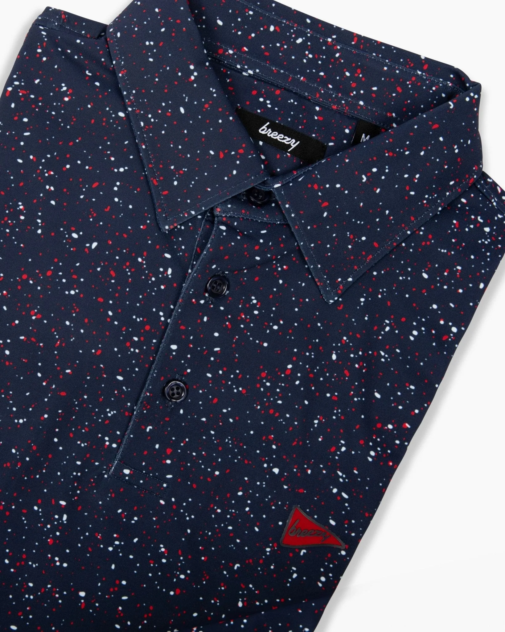 Breezy Golf The USA Splatter Navy Polo Shirt - Image 2