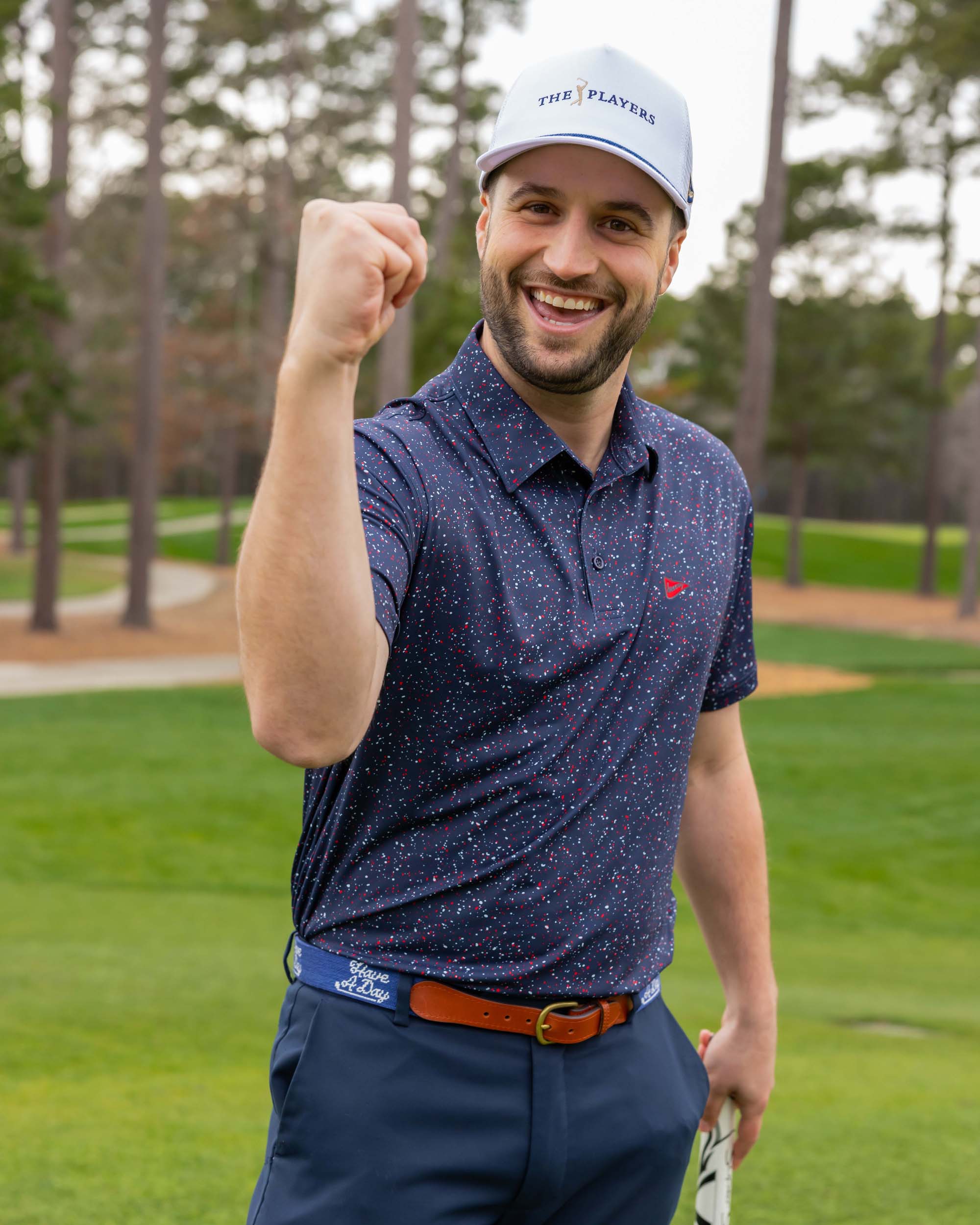 Breezy Golf The USA Splatter Navy Polo Shirt - Image 3