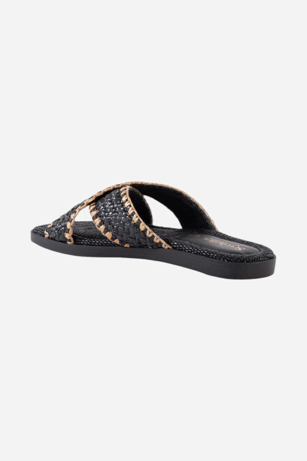 Seychelles Pomelo Raffia Sandal in Black - Image 3