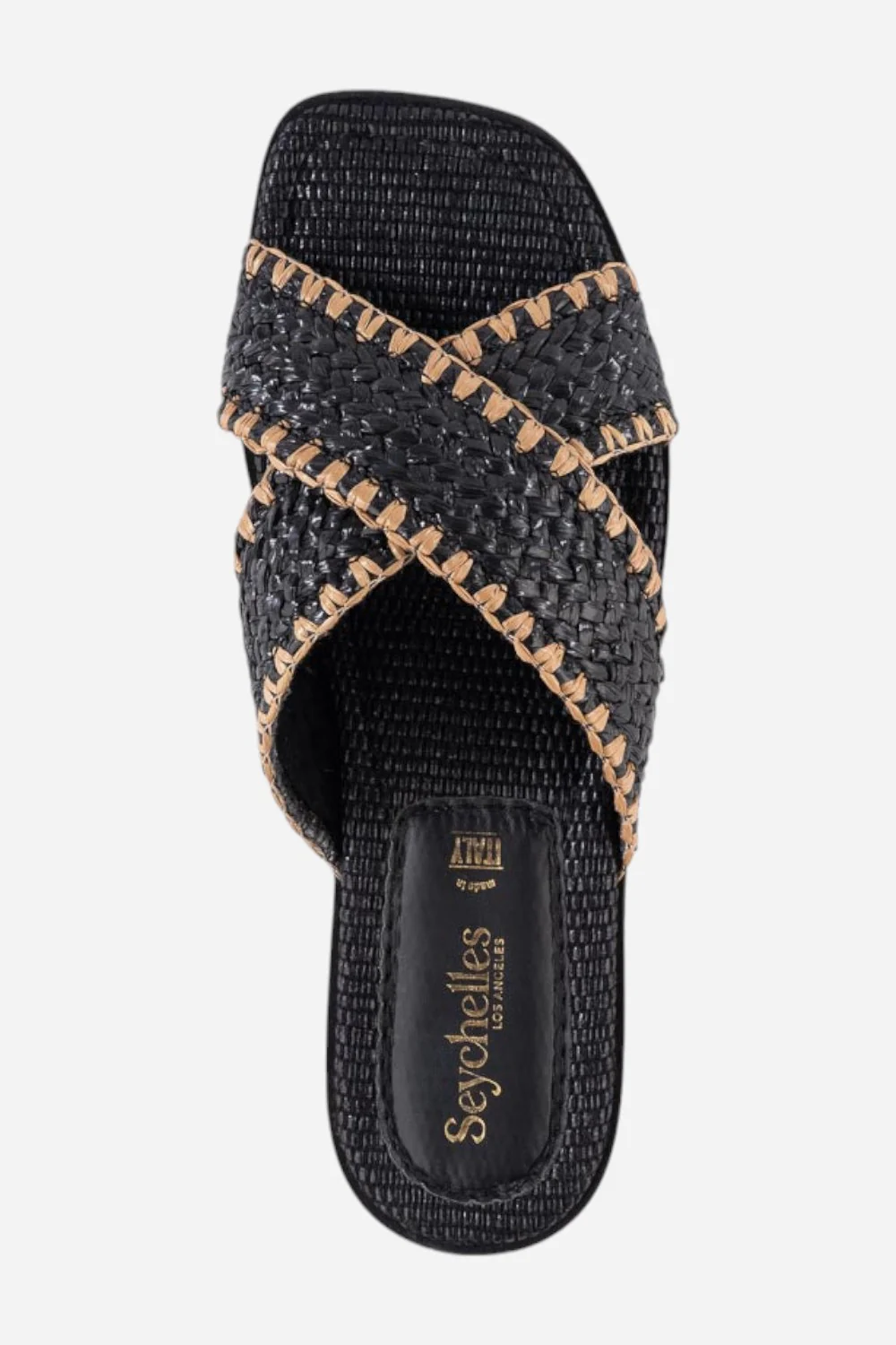 Seychelles Pomelo Raffia Sandal in Black - Image 4