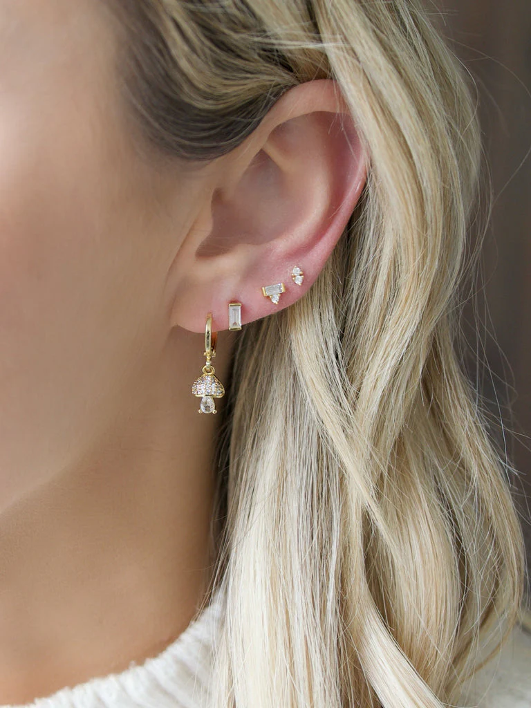 Farrah B Power Up Mushroom Huggie Earrings - Image 2