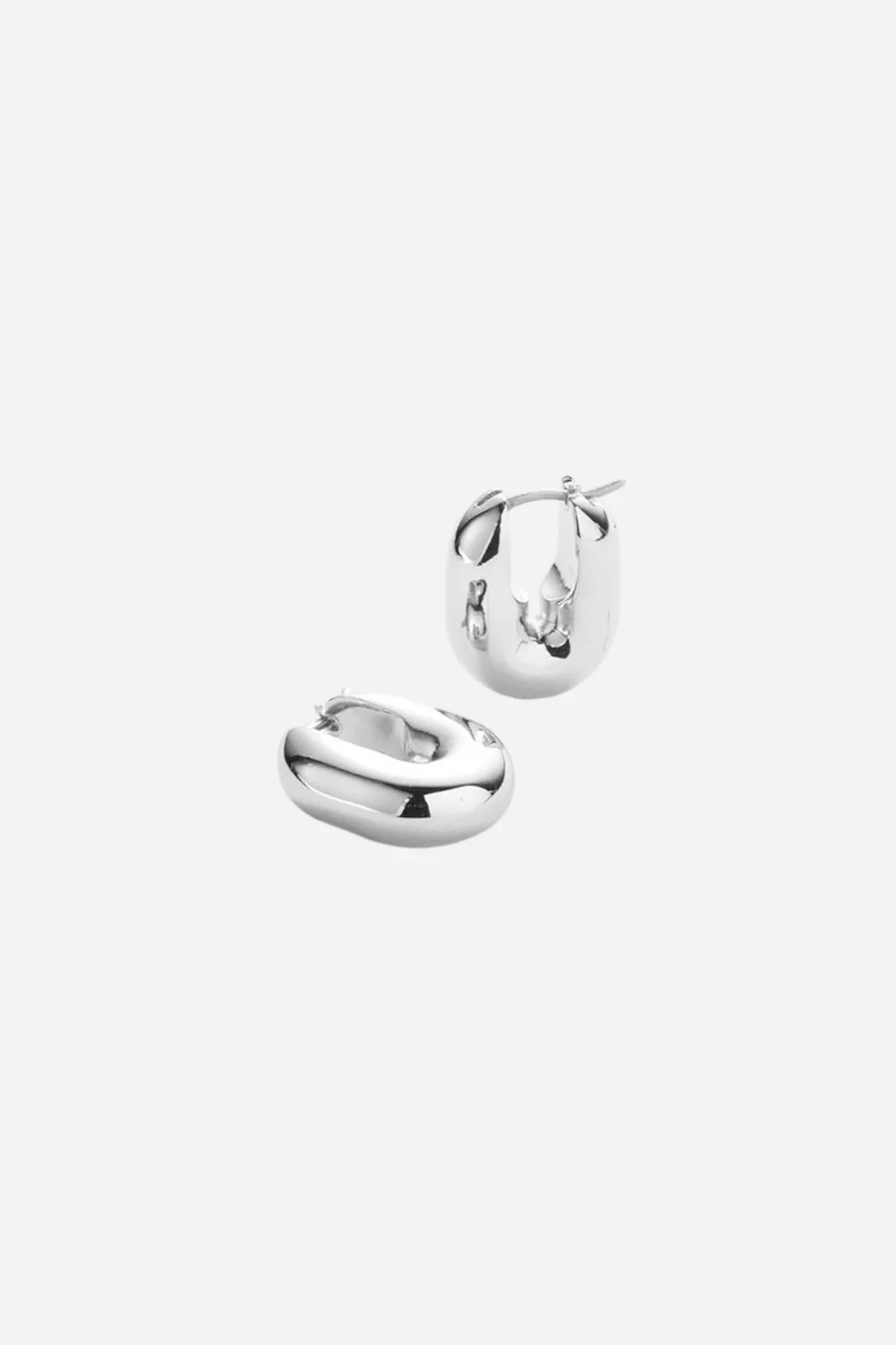 Jenny Bird Puffy U-Link Earrings in Sterling Silver