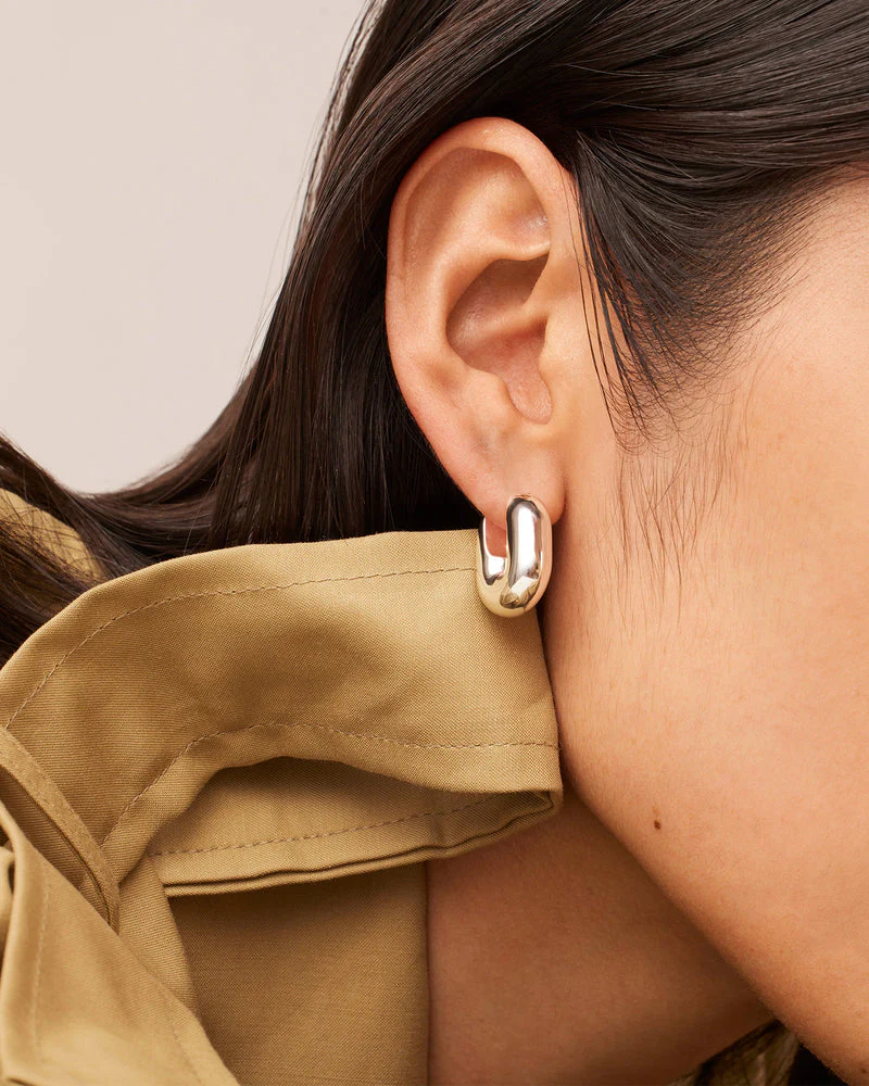 Jenny Bird Puffy U-Link Earrings in Sterling Silver - Image 3