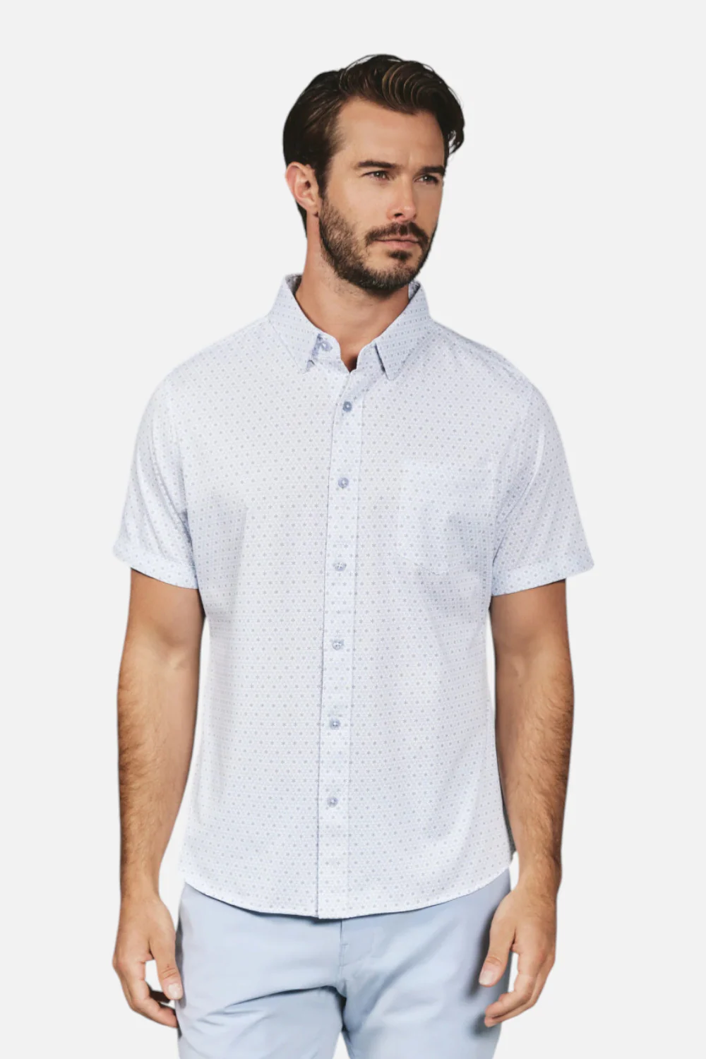 7 Diamonds Men's Radley Short Sleeve in Light Blue