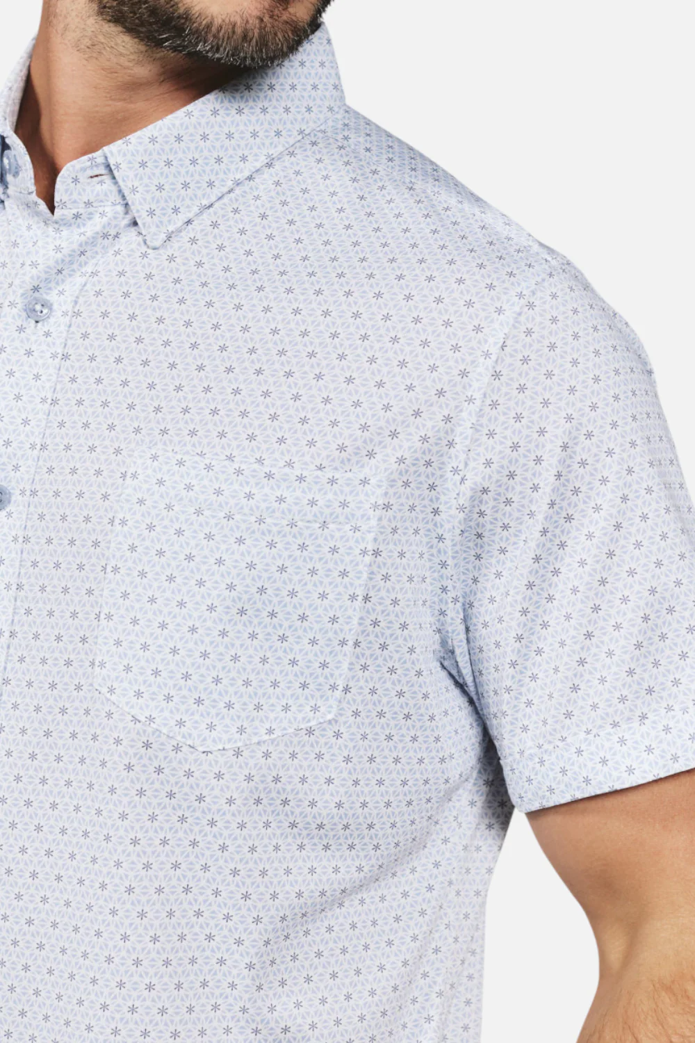 7 Diamonds Men's Radley Short Sleeve in Light Blue - Image 2