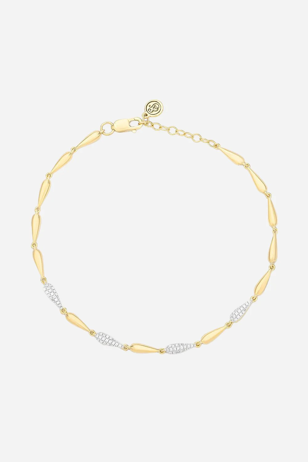 Ella Stein Raindrops Falling Chain Bracelet in Gold