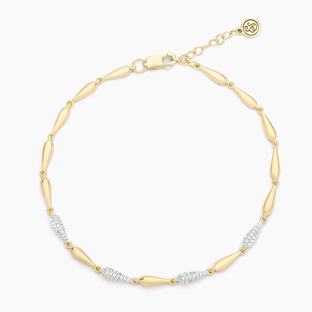 Ella Stein Raindrops Falling Chain Bracelet in Gold - Image 3