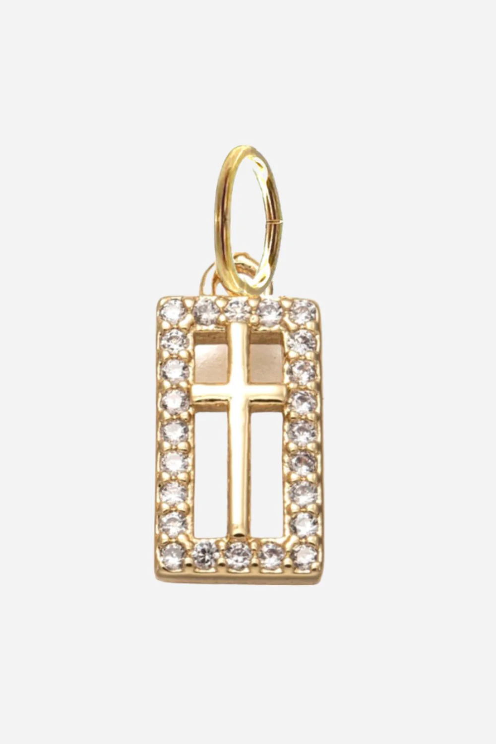 Farrah B Rectangle Cross Charm
