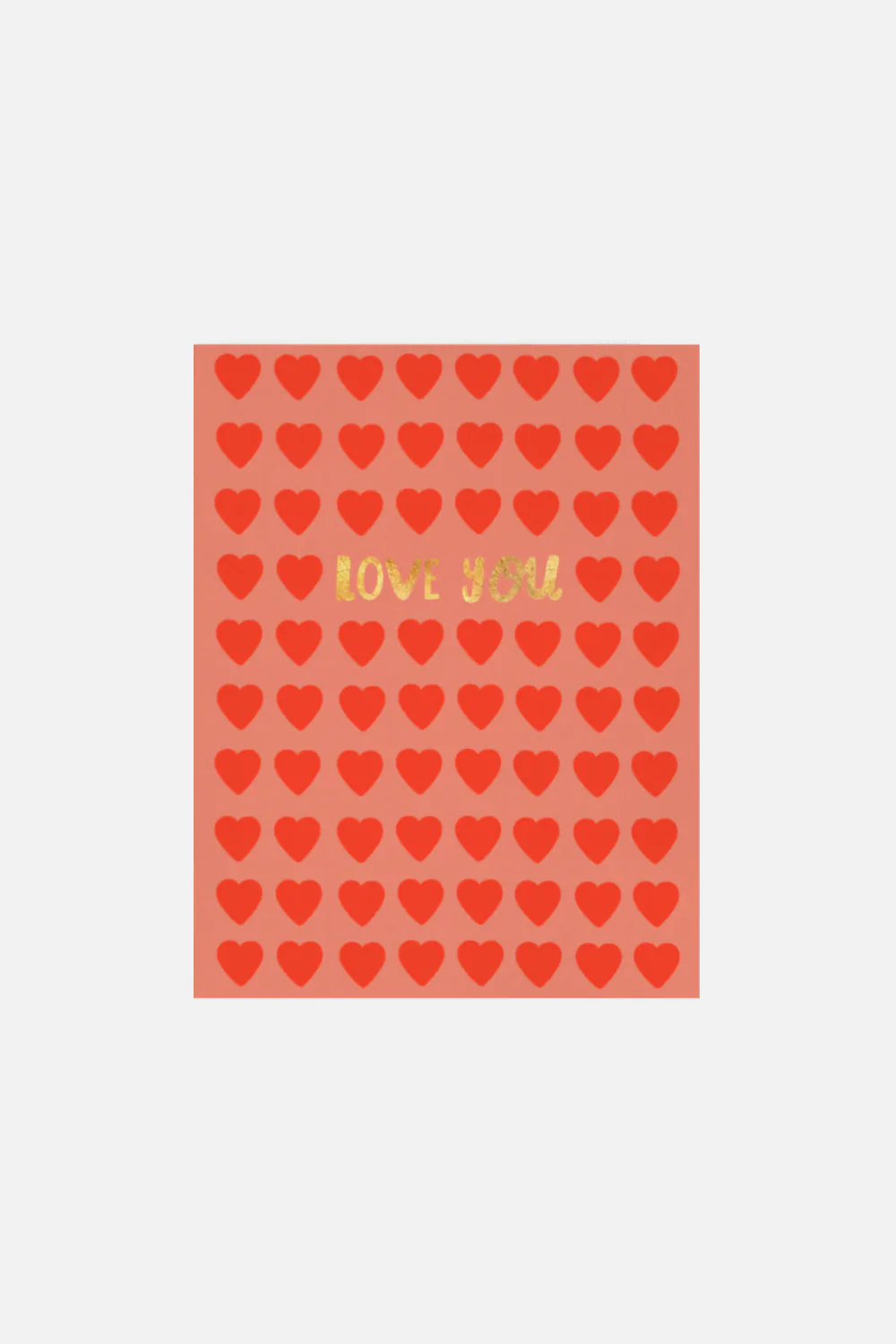 Red Hearts Love You Card