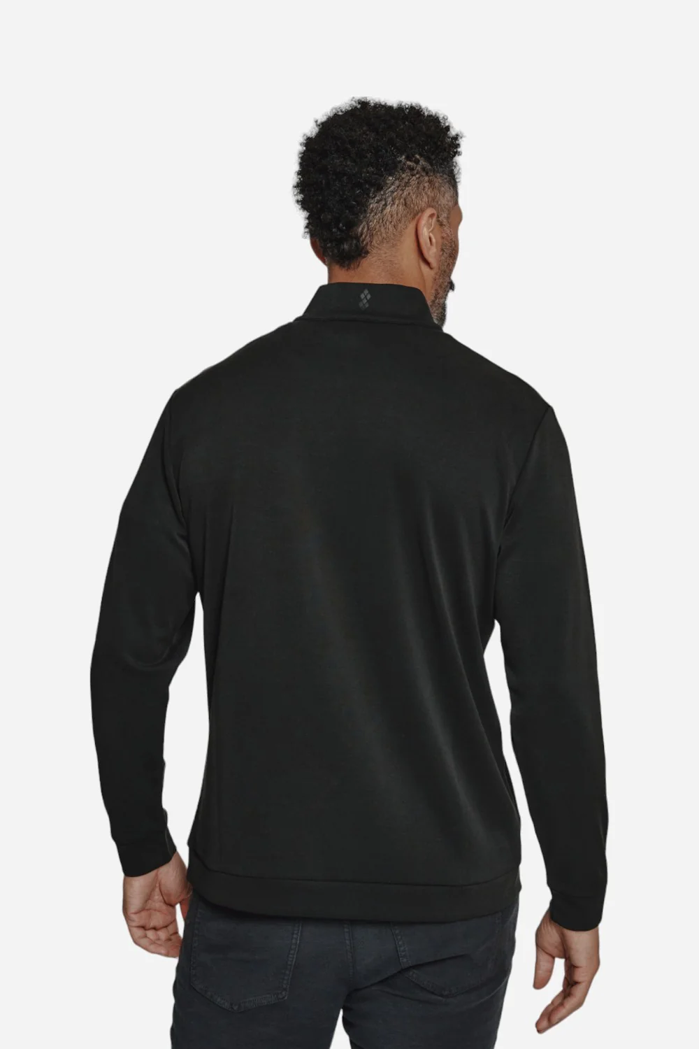 7 Diamonds Rev 1/4 Zip Modal Black - Image 3
