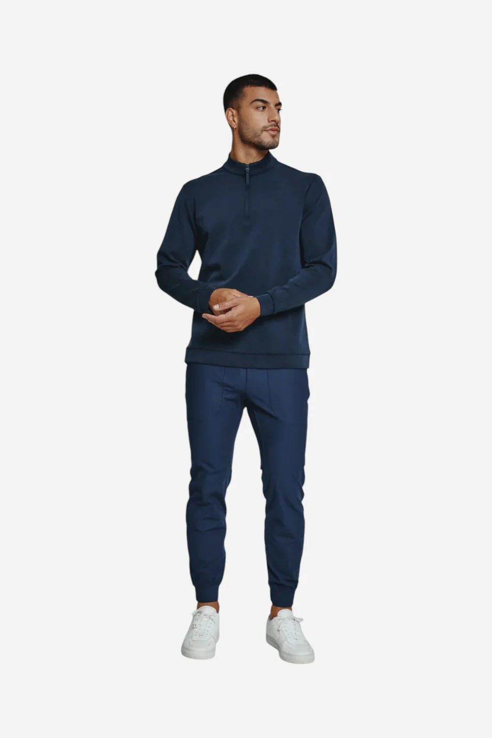 7 Diamonds Rev Quarter-Zip in Navy - Image 4