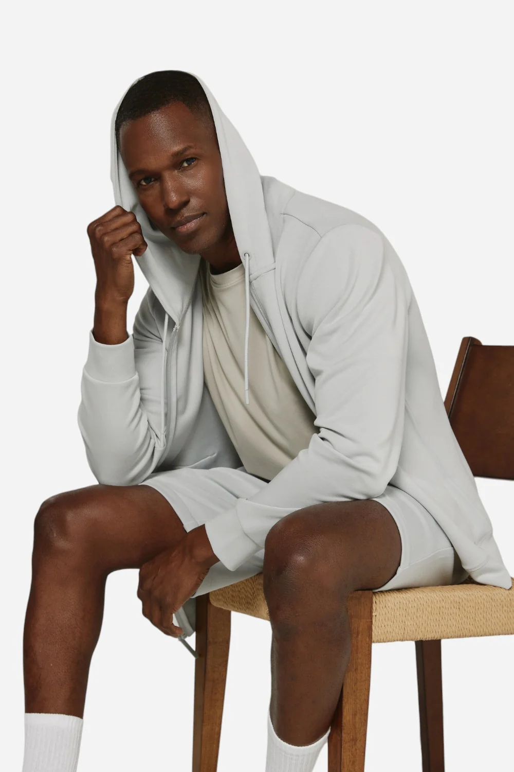 7 Diamonds Rev Full Zip Hoodie Platinum - Image 5
