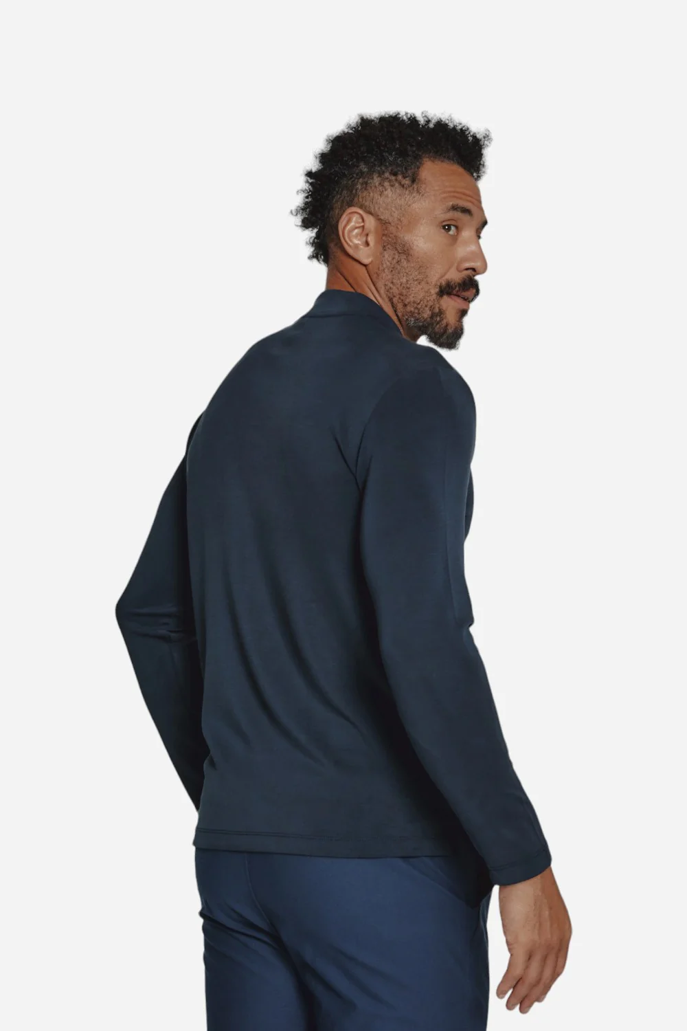 7 Diamonds Rev Mock Neck Navy - Image 3