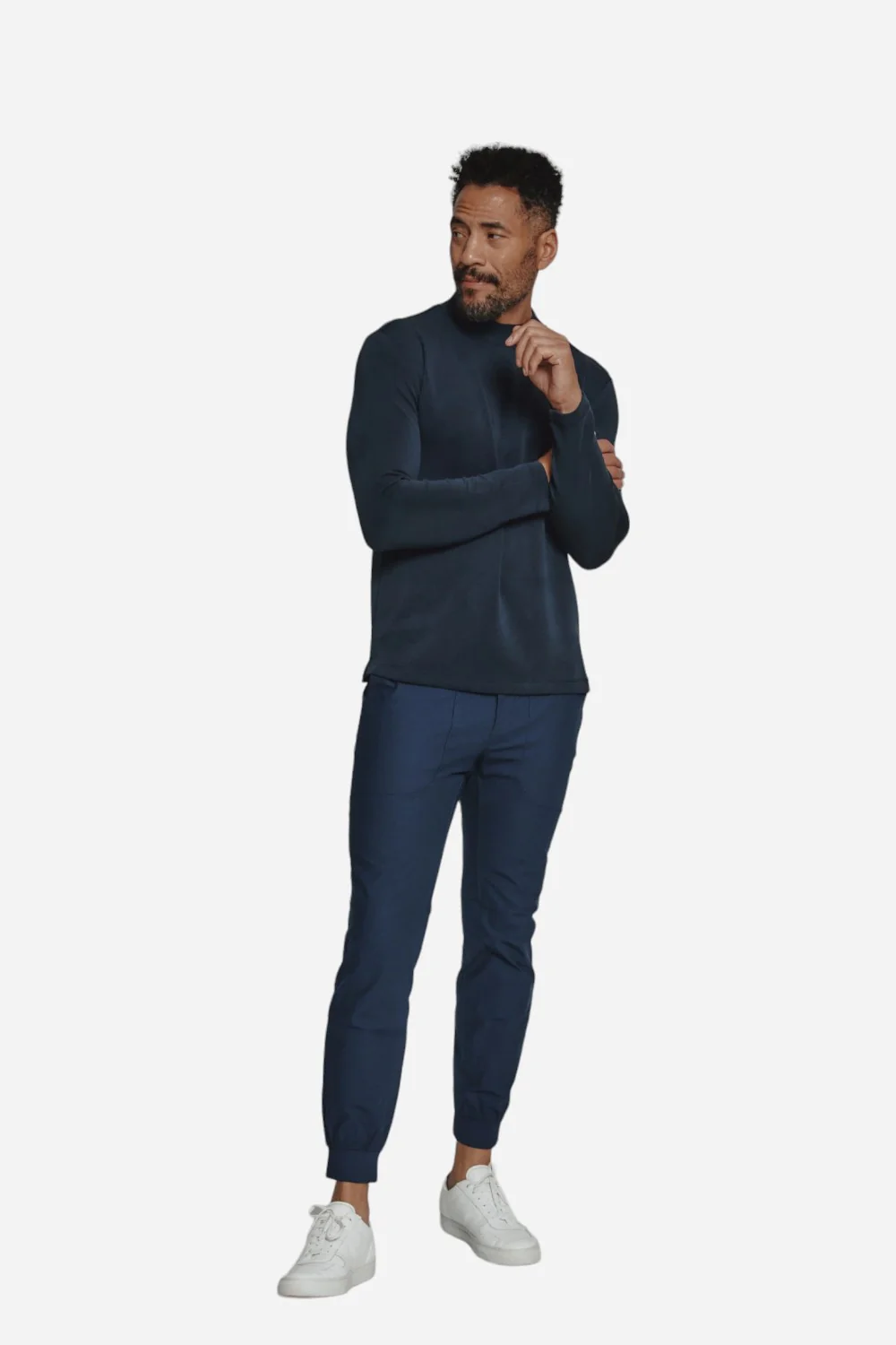 7 Diamonds Rev Mock Neck Navy - Image 4
