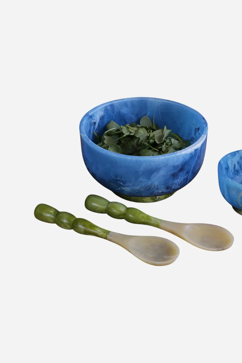 Beatriz Ball Resin Rio Bubble Salad Servers in Green - Image 3