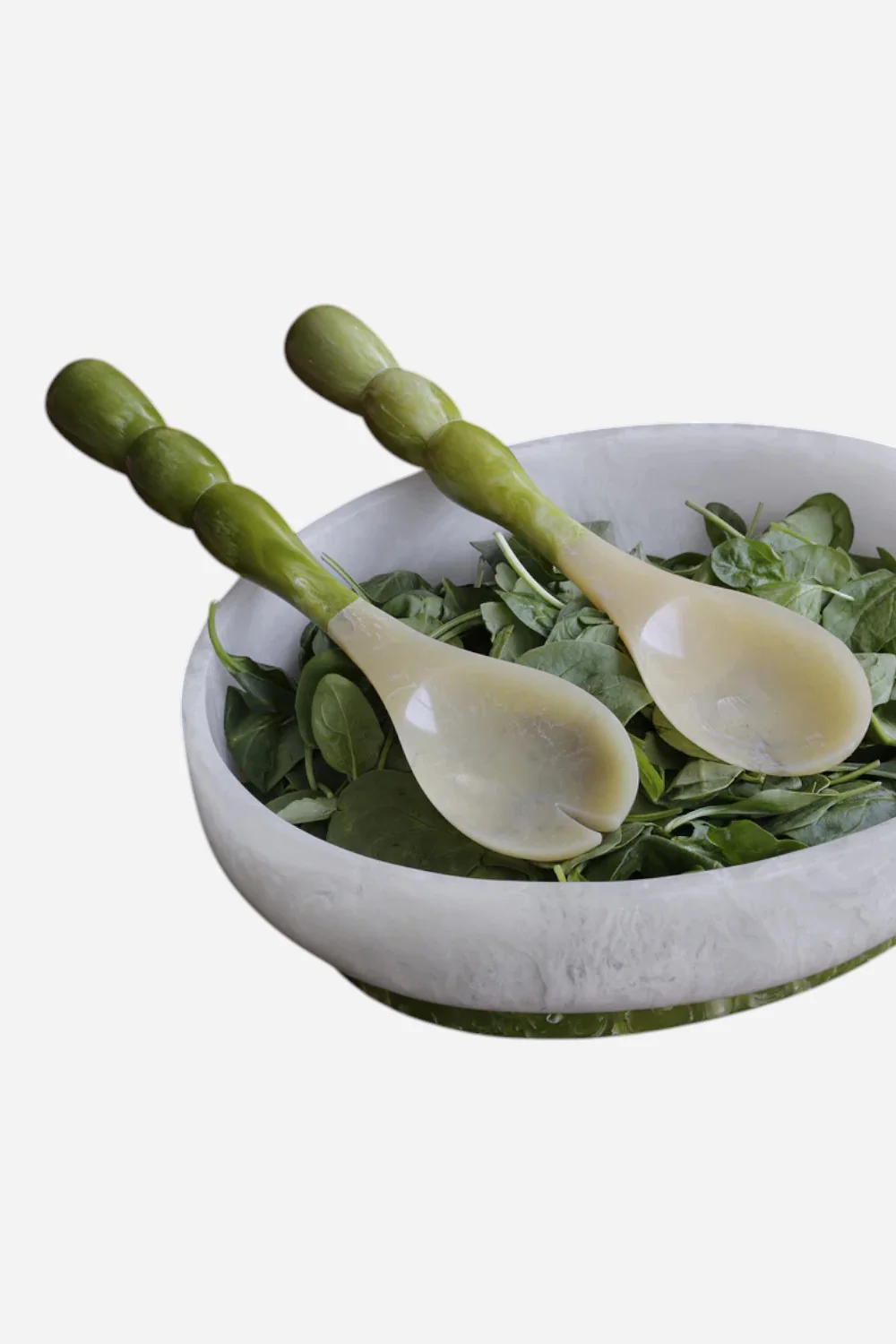 Beatriz Ball Resin Rio Bubble Salad Servers in Green - Image 4