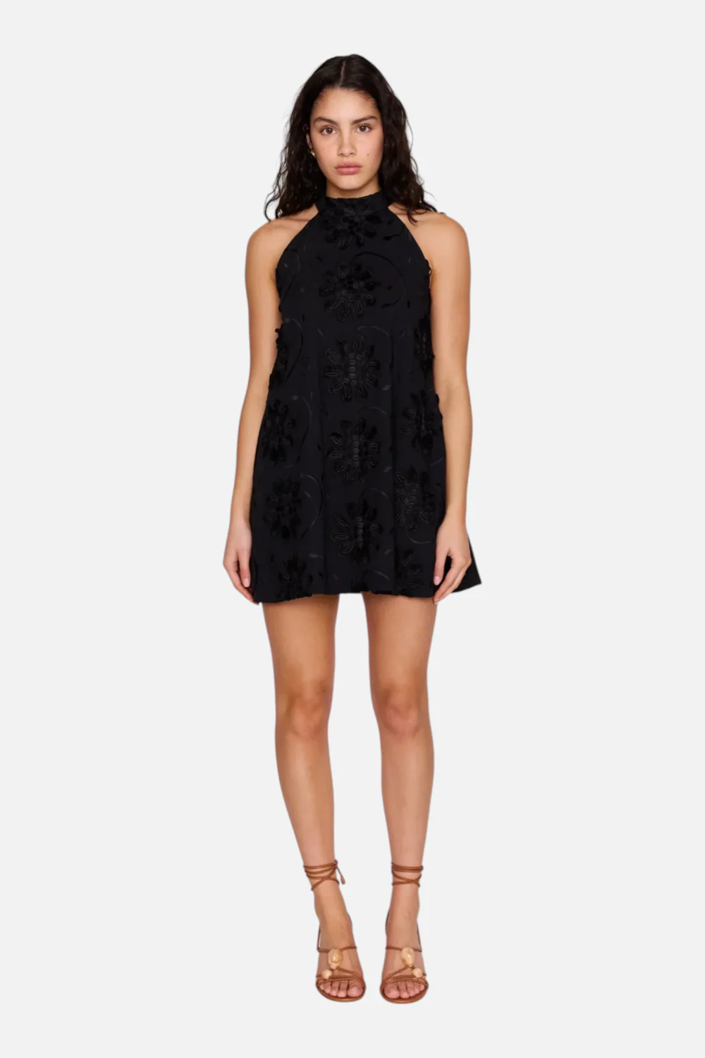 Minkpink Women's Roma High Neck Mini Dress in Black