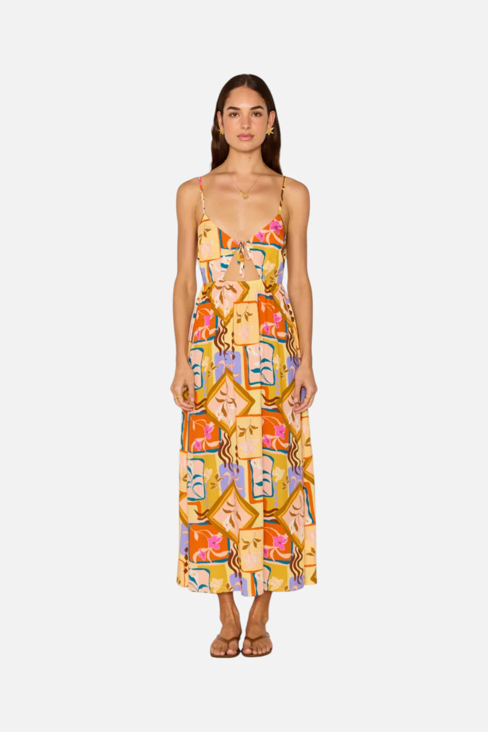 Minkpink Women's Rosin Midi Dress in Multi Print