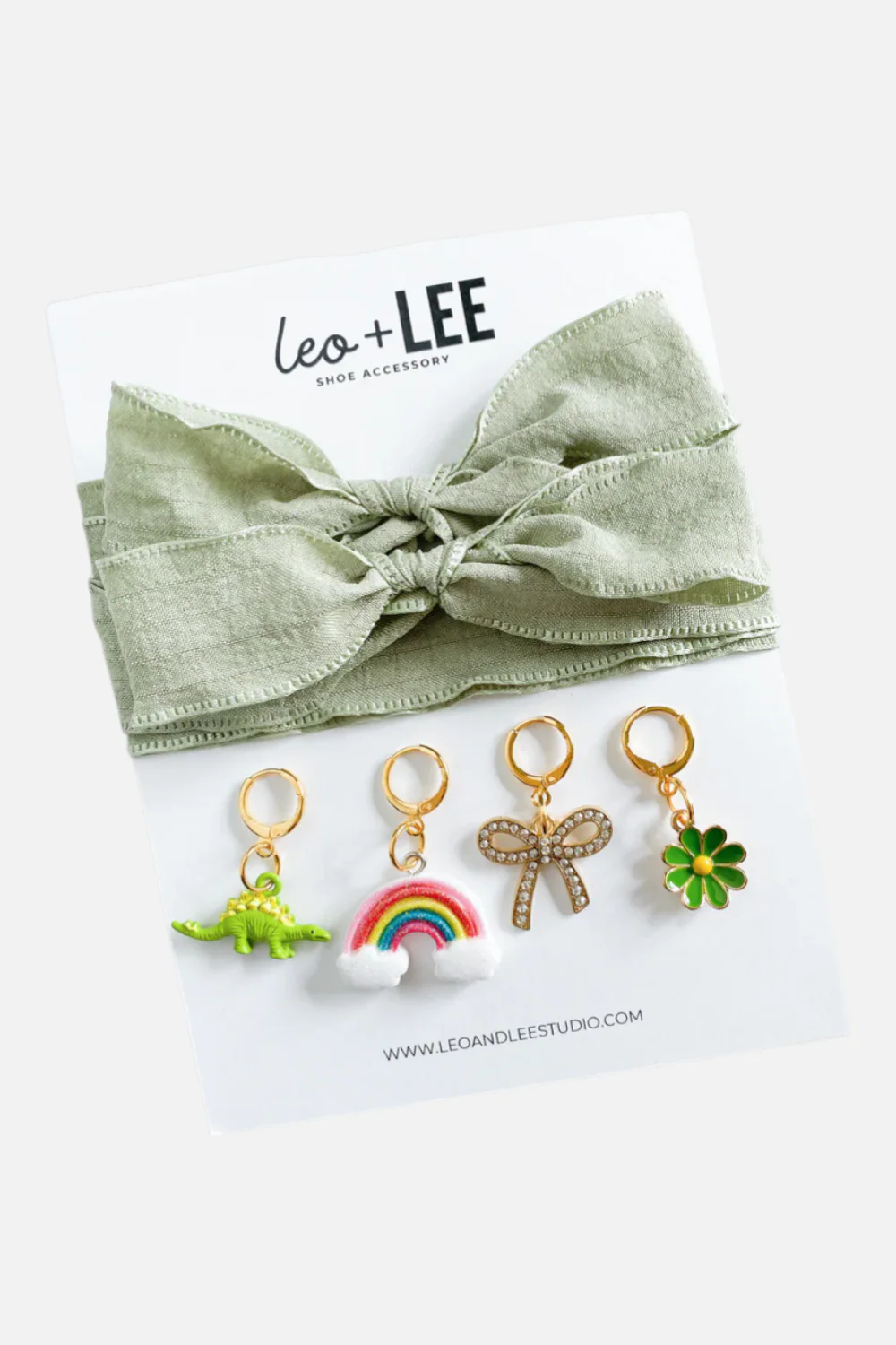 Leo & Lee Kid's Sage Sneaker Laces & Charm Set
