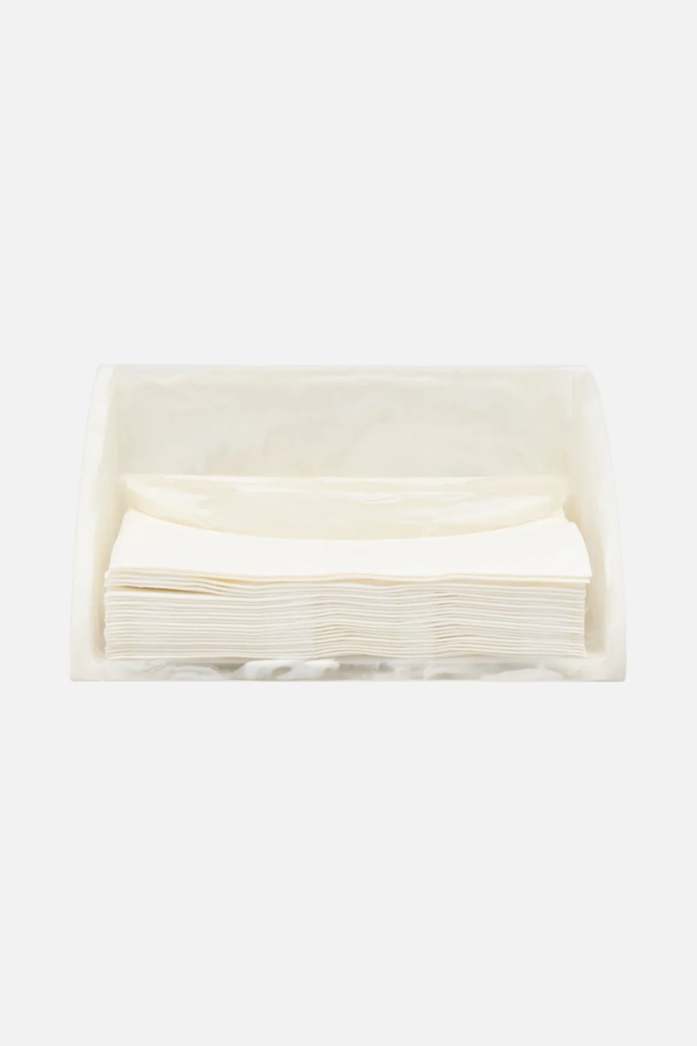 Sandro Luncheon White Swirl Napkin Tray