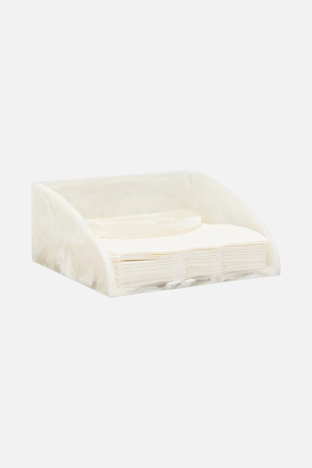 Sandro Luncheon White Swirl Napkin Tray - Image 2
