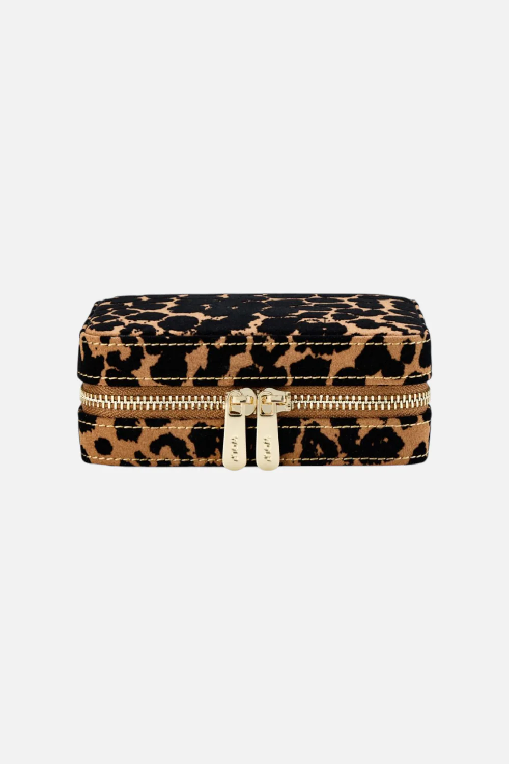 Wolf 1834 Savanna Leopard Print Jewelry Zip Case