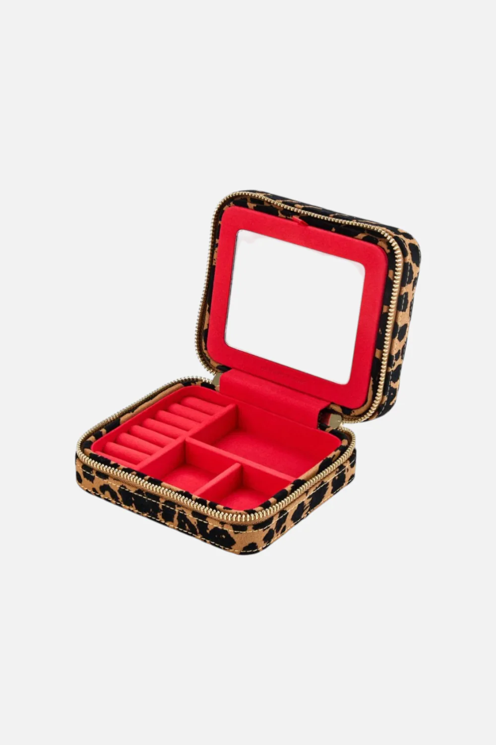 Wolf 1834 Savanna Leopard Print Jewelry Zip Case - Image 2