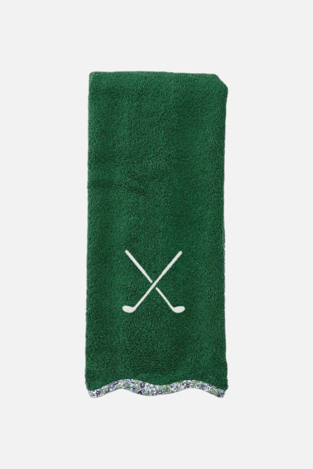 Weezie Scallop Golf Towel in Green