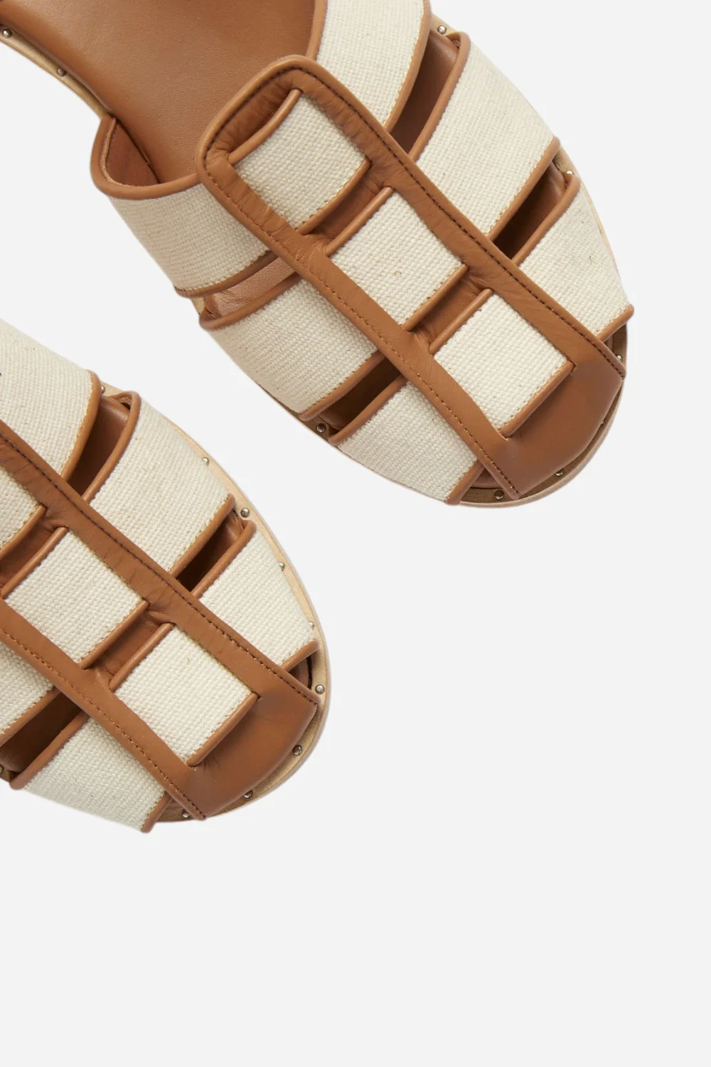 Freda Salvador Sera Fisherman Sandals in Ivory Canvas - Image 2