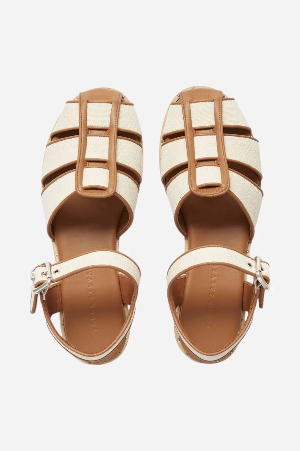 Freda Salvador Sera Fisherman Sandals in Ivory Canvas - Image 3