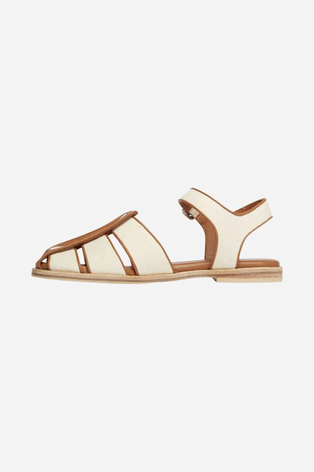 Freda Salvador Sera Fisherman Sandals in Ivory Canvas - Image 4