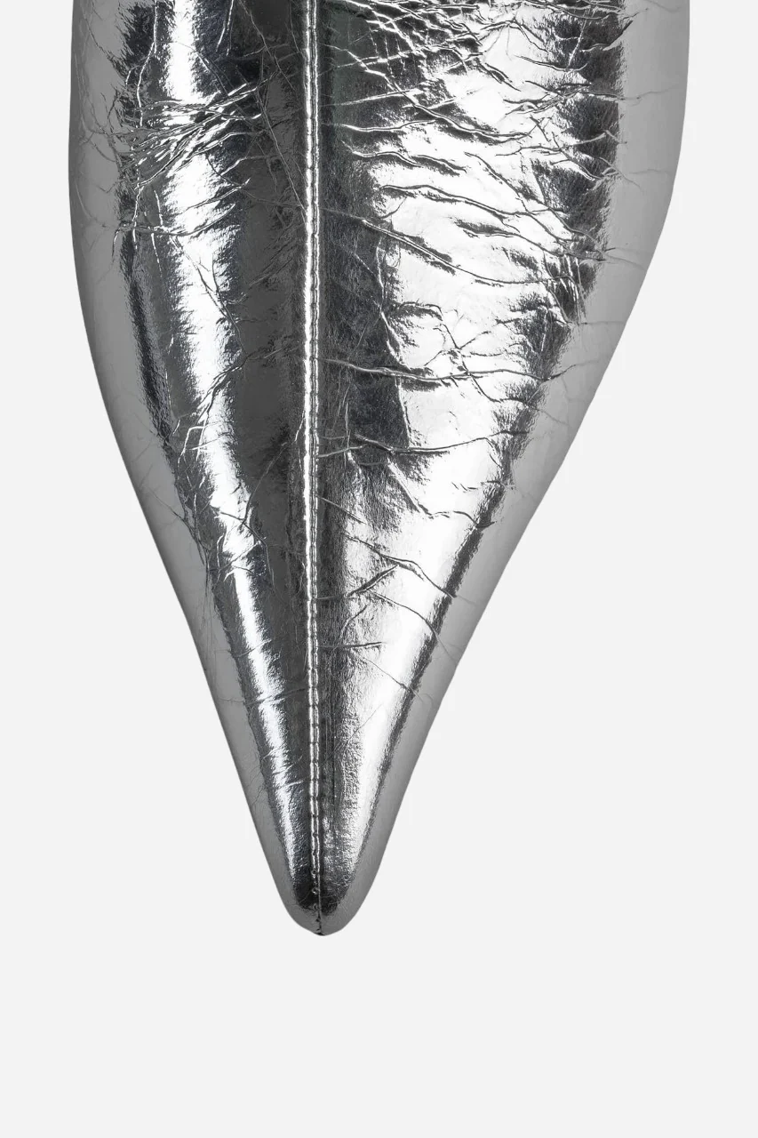 Jeffrey Campbell Sindee-Mh Ankle Boot in Silver Crinkle - Image 4