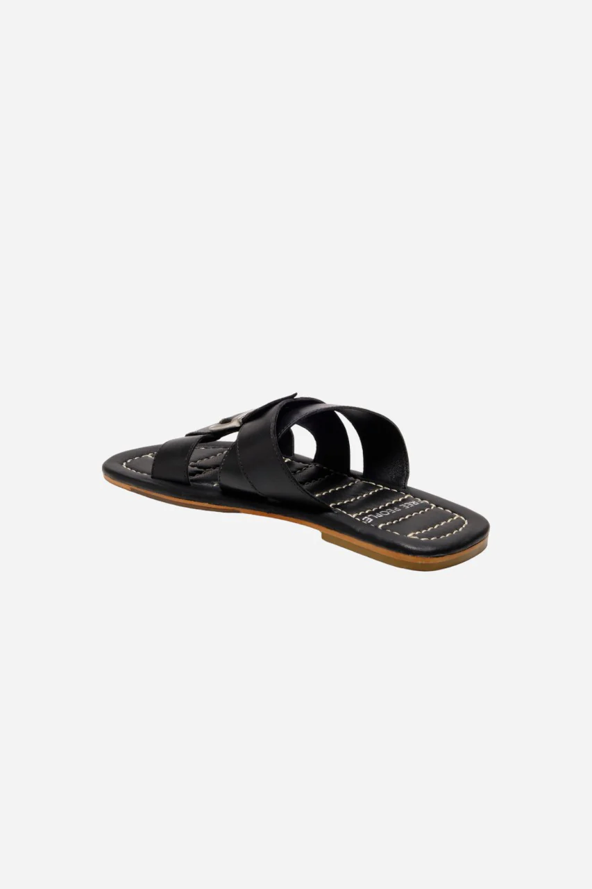 Free People Shoes Sloan Buckle Sandals in Black - Image 3