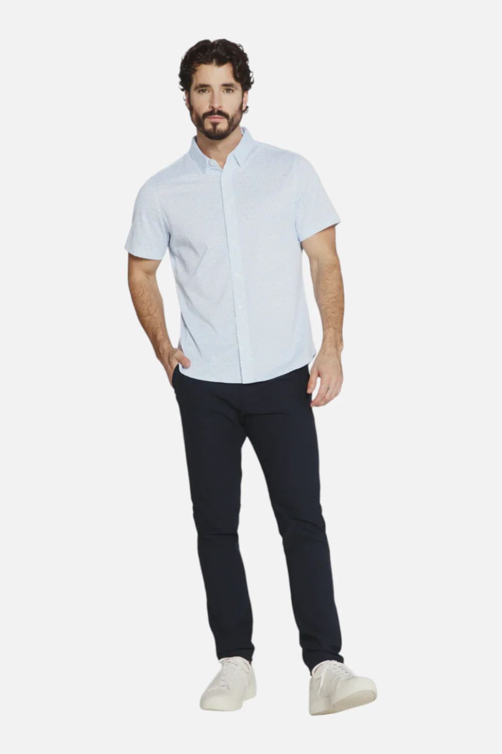 7 Diamonds Men's Solen Short Sleeve in Light Blue - Image 2