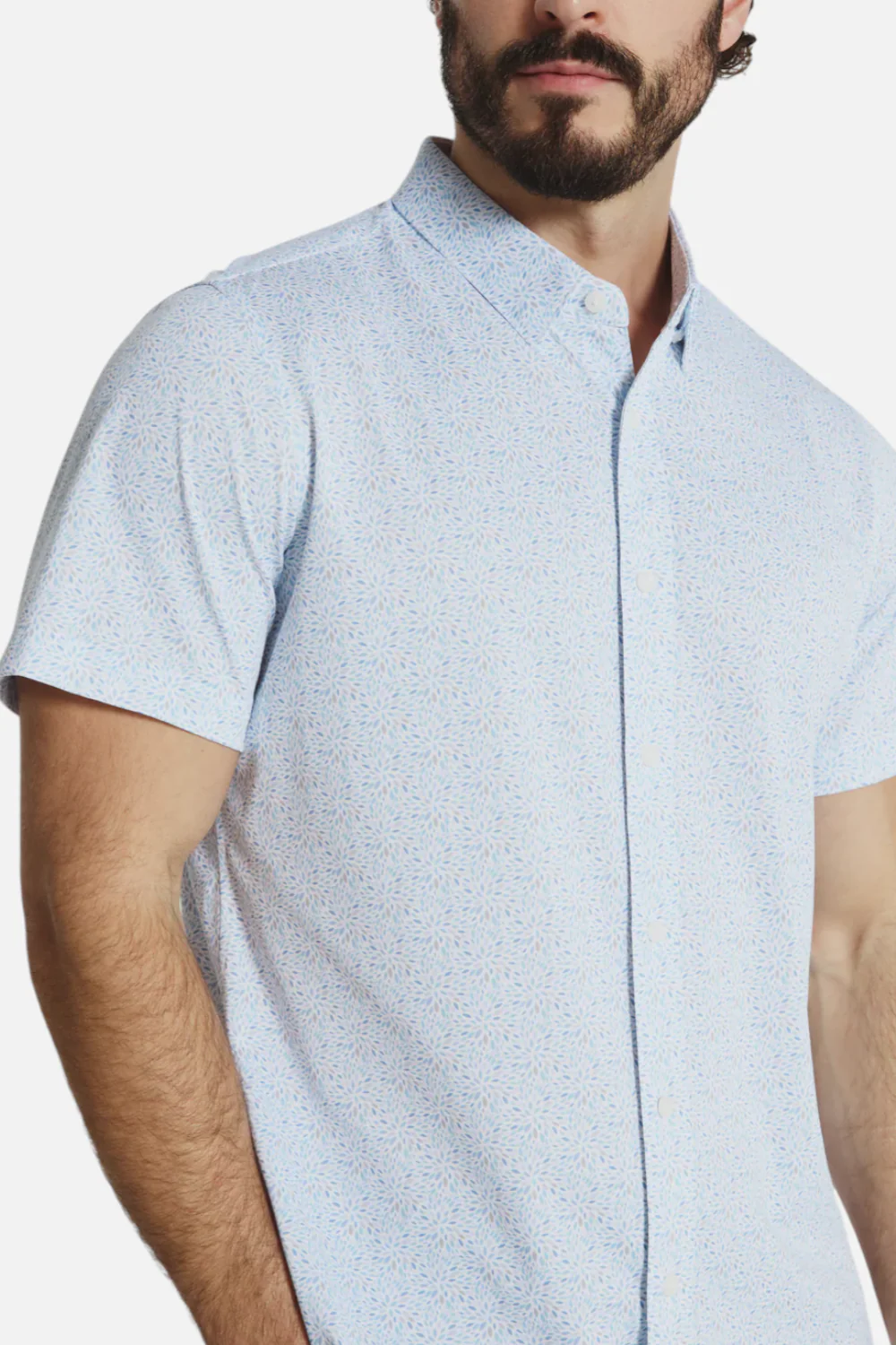 7 Diamonds Men's Solen Short Sleeve in Light Blue - Image 3
