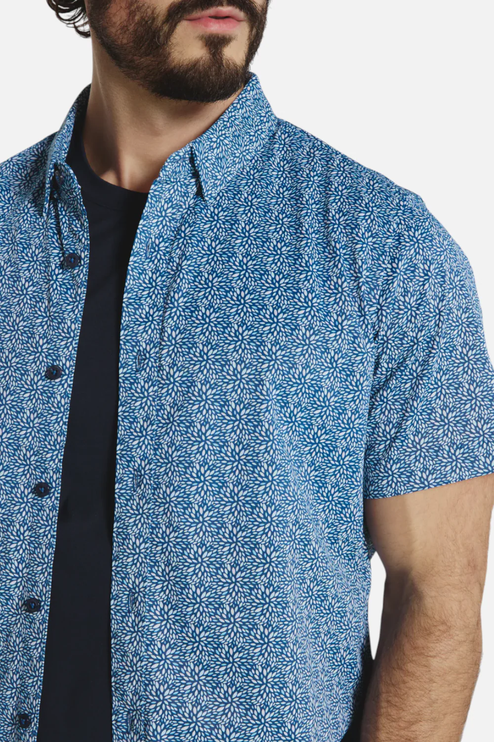 7 Diamonds Men's Solen Short Sleeve in Navy - Image 3