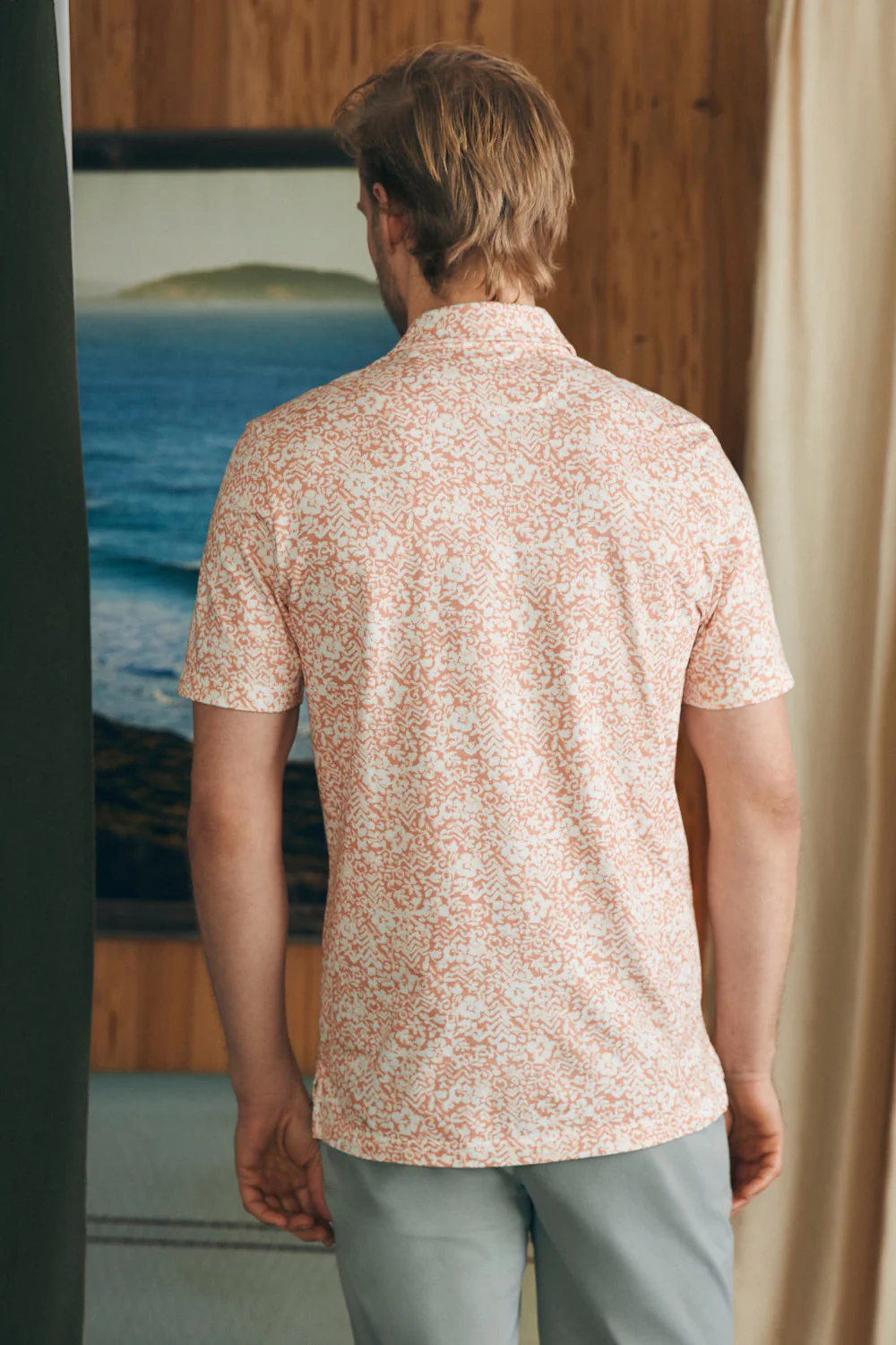 Faherty Movement Short-Sleeve Pique Polo Shirt in Hilo Rose Floral Print - Image 5