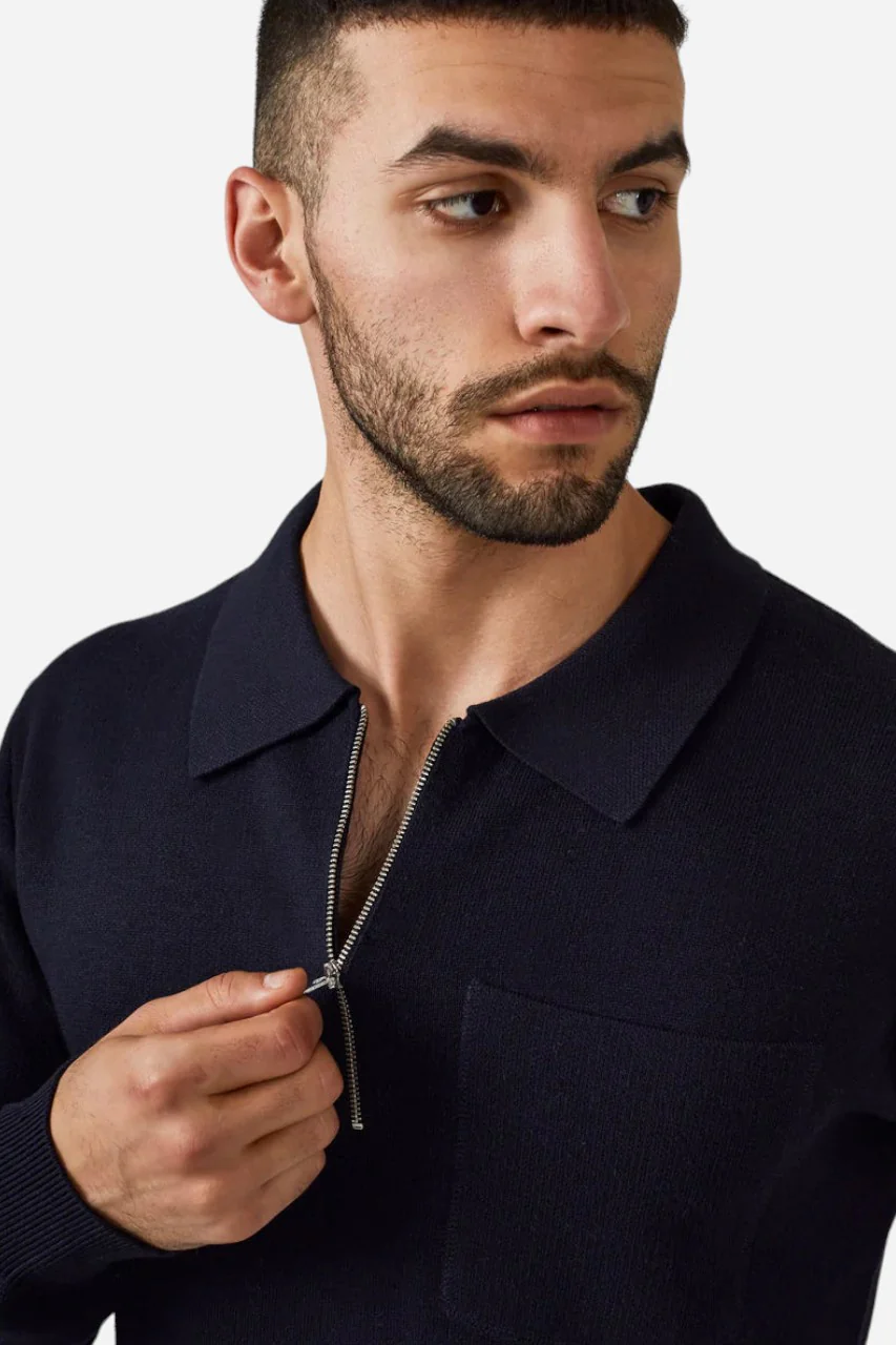 7 Diamonds St. Moritz Sweater in Navy - Image 5