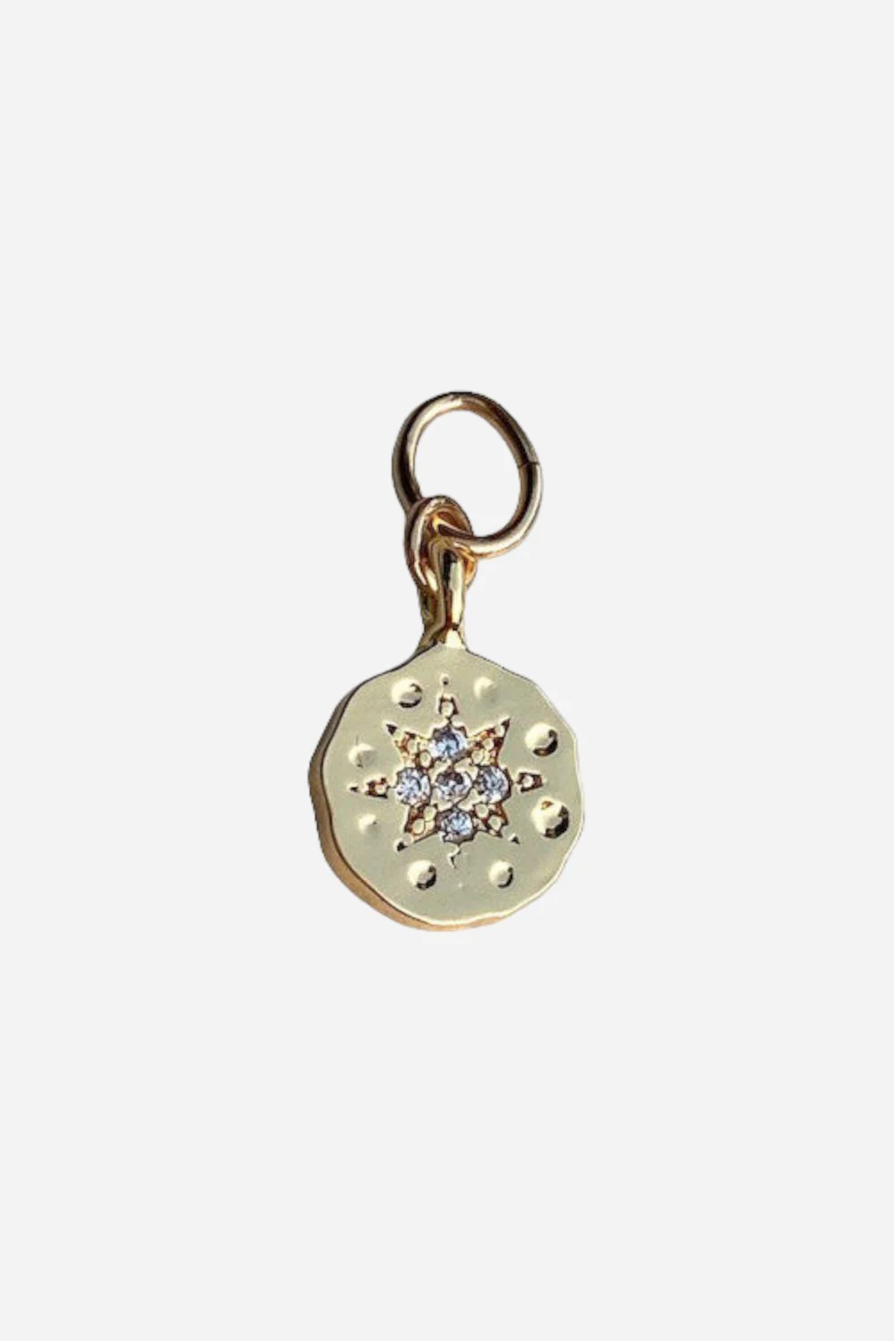 Farrah B Starburst Coin Charm in Gold