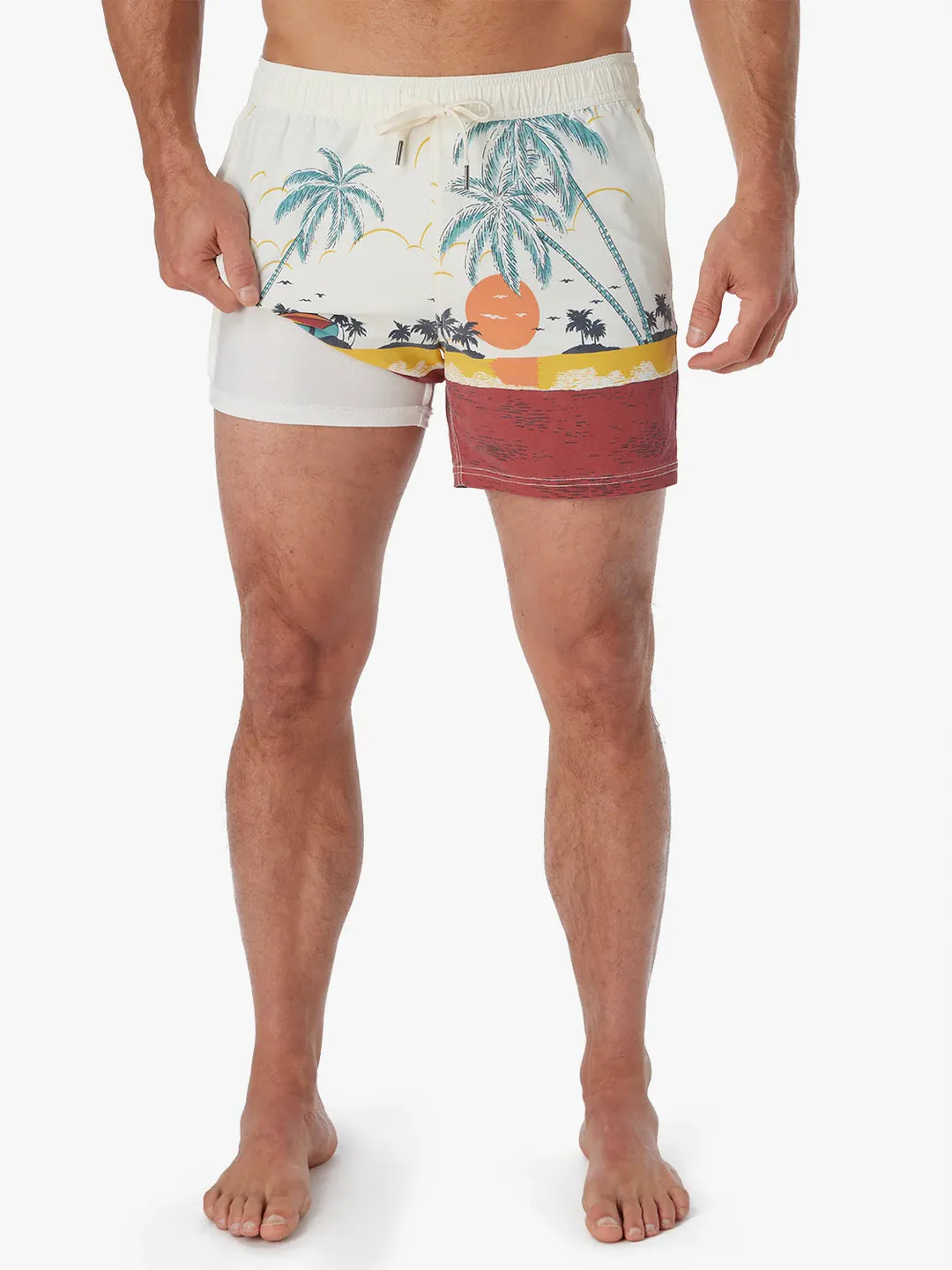 Fair Harbor The Bungalow Swim Trunk in Beach Sunset - Image 2