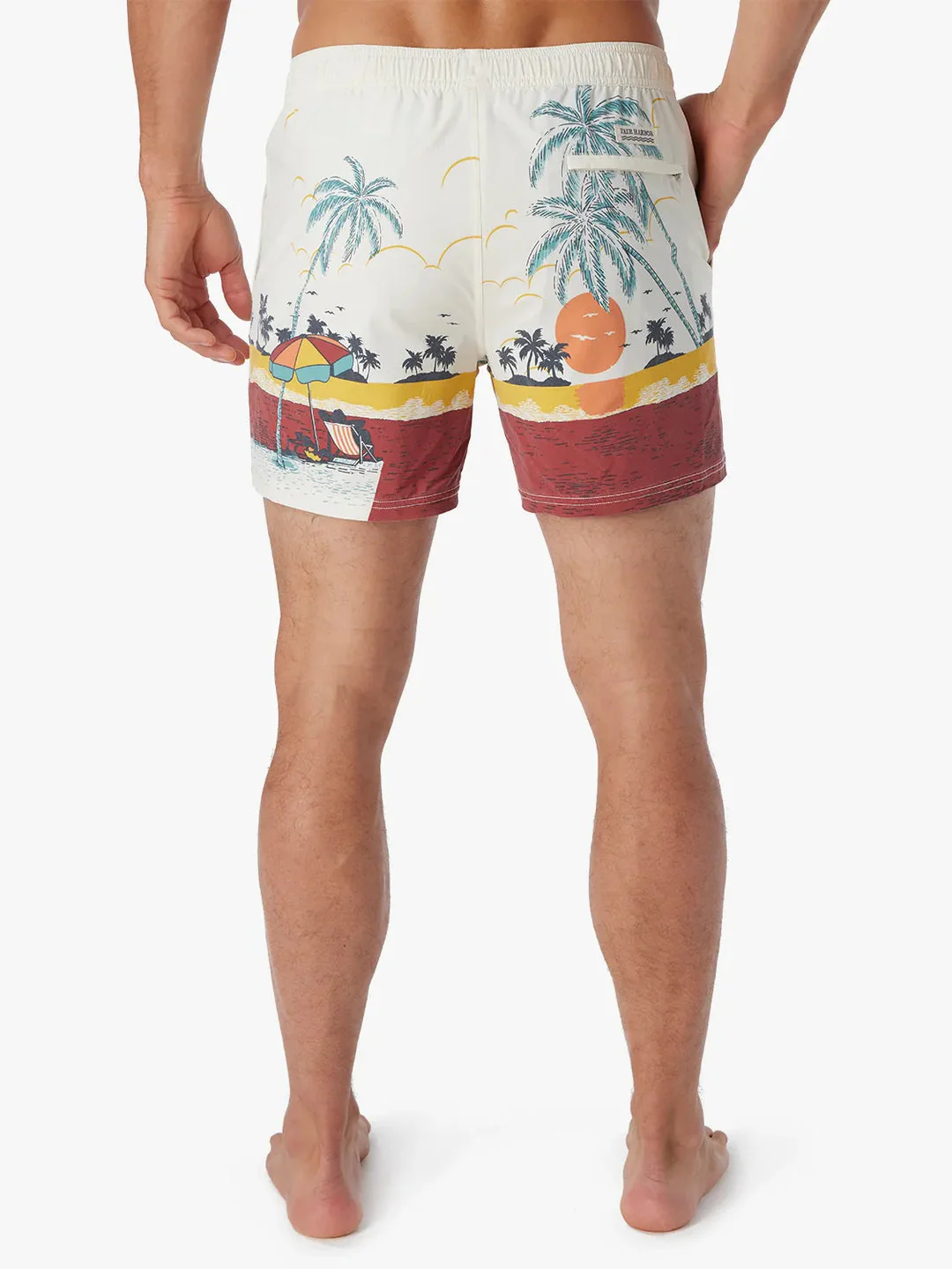 Fair Harbor The Bungalow Swim Trunk in Beach Sunset - Image 4